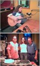 meike playing live at Marc Miller's WRFG radio show (above), with Marc Miller & Seegar Swanson Atlanta 2004 (below)
